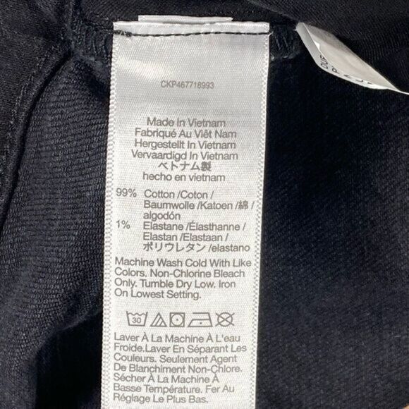 NWT Madewell Jeans Womens 32 Black Mid‎ Rise Perfect Vintage Dark Wash Denim - Picture 16 of 16